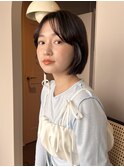 顔まわりとのバランスが可愛い bob