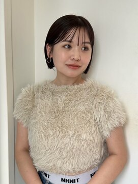 ローネス(LONESS) ミニボブ　ぷつっとボブ　耳かけボブ　ブラウンベージュ