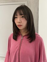 ヨーク(YOKE)&nbsp;【YOKE】オリーブグレージュレイヤーミディアム顔周りカット