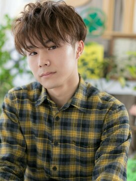 カバーヘア イヴ 戸頭店(COVER HAIR EVE) ■カーキ西海岸抜け感ツーブロックショート108戸頭10代20代30代