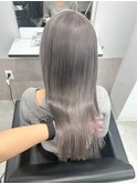 ロングヘアシルバーカラーハイトーン髪質改善トリートメント