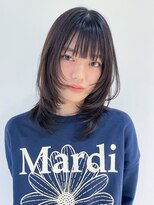 アイティーバイアルバム 藤沢店(IT by ALBUM) おくれ毛ロング韓国ヘア顔周りレイヤー_ba492882