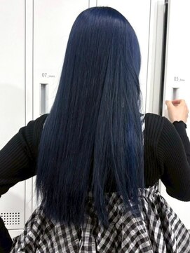 ブリーチ ハイトーン ダブルカラー ブルージュ ネイビー 20代