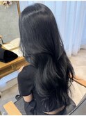 ダークグレージュレイヤーカット韓国巻き