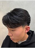 センターパート/フェザーパーマ/ルーズショート
