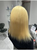抜きっぱなしブロンドダブルカラーハイトーンブリーチ成増