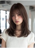 美髪矯正/髪質改善/ショコラブラウン/小顔レイヤー/ハッシュ