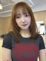 バベル 西宮(BABEL)&nbsp;ミディアムレイヤー/オレンジベージュ/ダブルカラー