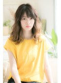 切りっぱなし×ニュアンスミディ