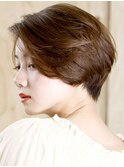大人ショートボブ「クラフト×抜け感」