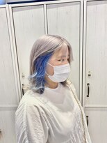 リー 梅田(Lee)&nbsp;ホワイトシルバー×インナーブルー