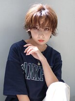 テラス 中百舌鳥(Terrace)&nbsp;ウェーブショート×キャラメルベージュ　くせ風カール