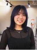 ネイビーカラー【@hair_mazda】