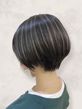 アース 天満橋店(HAIR & MAKE EARTH) 20代30代大人可愛い小顔ショートボブ前下がりショートハイライト