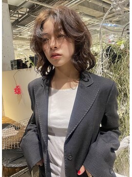 ノラギンザユー(NORA GINZA/U) 顔まわりカットレイヤーカットレイヤーボブ透明感カラーベージュ