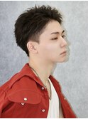 ソフトツイストパーマアップバングショートパーマ