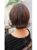ボタン(vottan)&nbsp;切りっぱなしボブ【黒髪カタログ・暗めカラー・ココアベージュ】