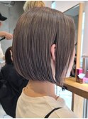 ミニボブ/グレージュ/アンブレラカラー/ベージュカラー