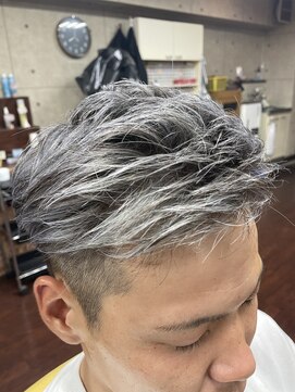 アップ(UP) ダブルカラー  プラチナシルバー