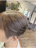 グレイヘアー60%白髪ぼかしカラー　グレイアッシュ