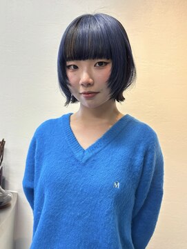 ベル(BEL) 【デザインカラー】セクションカラー×ネイビーブルー