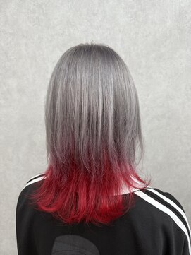 アン ブリーチ(UN BLEACH) シルバー×レッドカラー♪