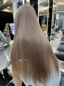 ラピス 渋谷本店(Lapis) ミルクティーベージュ/ハイトーン/髪質改善/ストレートスタイル