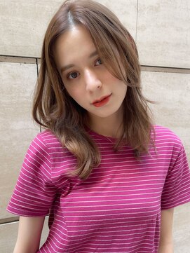 ヴィヴィ(VIVIE) 大人小顔レイヤーくびれヘア艶髪アプリコットオレンジハイライト