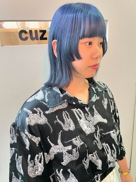 キューズ クラブ(cuz KLUB) ぱつっとボブブルー