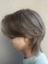 ヘアーアンドビューティー ザ ビー(Hair & Beauty the B)&nbsp;ミルクティーベージュ/毛流れウルフ/1ブリーチカラー