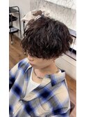 波巻きパーマ/波巻きマッシュ/刈り上げマッシュ