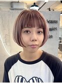 艶感×ピンクが映える♪大人可愛いアンブレラボブ