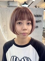 ヴィサージュバスク(VISAGE ba.s.k)&nbsp;艶感×ピンクが映える♪大人可愛いアンブレラボブ