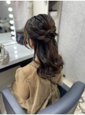 ハーフアップ