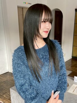 ヘアーアイスカルテット(HAIR ICI QUARTET) 20代30代透明感ダークグレージュ×レイヤーカット小顔ヘア