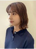 韓国風カット水光ブラウンカラー