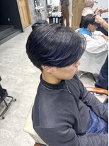 フォンド 津田沼(fond.)&nbsp;MEN’S HAIR/ブルーブラック/リバースセンターパート