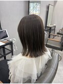 外ハネボブのグレージュカラー