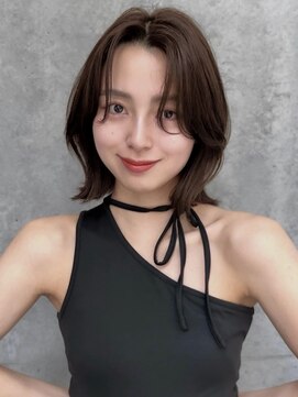 ロンド 銀座(Lond) ☆春日☆縮毛矯正ミルクブラウンダウンバングダークパープル86