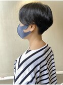 マニッシュショート/刈り上げ/黒髪/ストレート/大人ショート