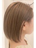 大人かわいい前髪セシルカットココアブラウンフリンジウェーブ