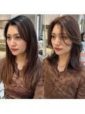 小顔ヘルシーレイヤースタイル透明感カラー【修】20代30代40代