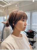 前髪有りショート×アンブレラカラー