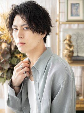 カバーヘア ブリス 戸田公園西口店(COVER HAIR bliss) グレージュカラーくせ毛風マッシュパーマa戸田公園20代30代40代