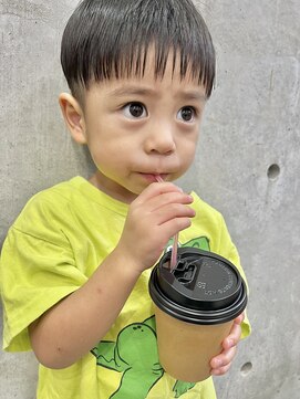 ヘアー アイス 御器所本店(HAIR ICI) チャイルド王道メンズマッシュ☆ツーブロックブラック10代20代