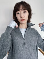 パープル 自由が丘(purple)&nbsp;小顔に見えるヘア/オリーブグレー／ココアベージュ[自由が丘]