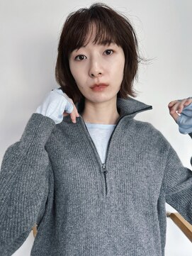 パープル 自由が丘(purple) 小顔に見えるヘア/オリーブグレー／ココアベージュ[自由が丘]