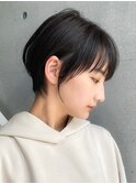 ☆ショートボブルフ小顔ワンレン黒髪ネビージュ秋色[船橋/津田沼