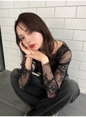 ブリーチなしダブルカラー アッシュブラウン レイヤーカット