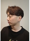 メンズ刈り上げセンターパート「ニュアンスパーマ」